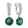 Серьги из серебра с кварцами и фианитами (Арт.92023195)