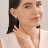 Серьги из серебра с кварцем и фианитами «Изумрудный Шик» SOKOLOV (арт.92023195)
