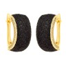 Серьги серебряные с фианитами «Universe Night» Fresh Jewelry (арт.Gl-E01757-X-L-B-X-W)