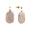 Серьги серебряные с жемчугом «Baroque Shine» Fresh Jewelry (арт.PI-E04667-X-L-PN-X-X)