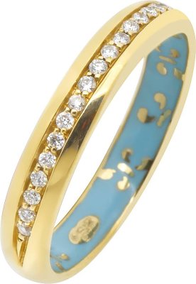 Кольцо из золота с бриллиантом и эмалью (Арт.k11hl17yg)