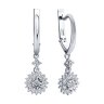Серьги из белого золота с бриллиантами (Арт.1021500)