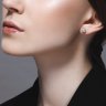 Серьги из белого золота с бриллиантами (Арт.1021763-3)