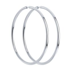 Серьги конго из серебра (Арт.94140044)