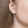 Серьги конго из серебра (Арт.94140044)