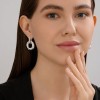 Серьги серебряные с фианитами «Вихрь сияния» Соколов (арт.94-121-02265-1)