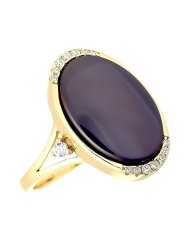 Кольцо из серебра с керамикой и куб. цирконием (Арт.tc-r00375-br-l-x-x-w)