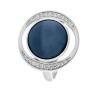 Кольцо серебряное с керамикой и фианитами «Лунный Диск» Fresh Jewelry (арт.TC-R01096-Вl-W-X-X-W)