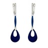 Серьги серебряные с керамикой и фианитами «Midnight Drop» Fresh Jewelry (арт.TM-E00097-Вl-W-X-X-W)