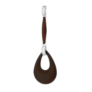 Кулон с керамической вставкой «Ceramic Flow» серебро 925 Fresh Jewelry (арт.TM-P00097-BR-W-X-X-X)
