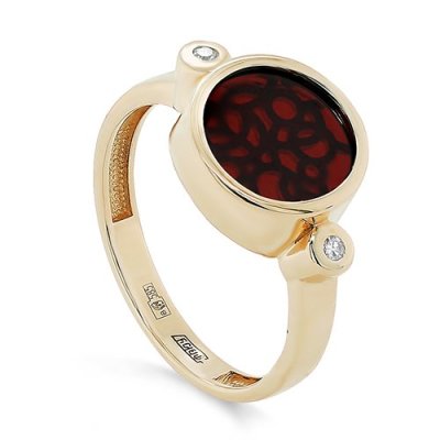 Кольцо с гранатом и бриллиантами «Алая Мозаика» из золота, Kabarovsky (арт.11-21355-3500)