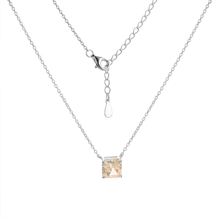 Ожерелье из серебра с фианитом (Арт.cz-n05724-x-w-ly-x-x)