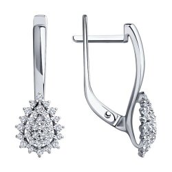 Серьги из белого золота с бриллиантами (Арт.1021560)