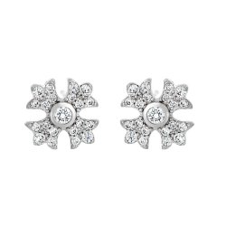 Серьги из серебра с фианитом (Арт.hl-e31e15w13-x-w-w-x-w)