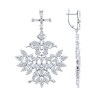 Серьги из серебра с фианитами «Снежная королева» Соколов (арт.94026808)