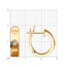Серьги из золочёного серебра с фианитами (Арт.93-120-02024-1)