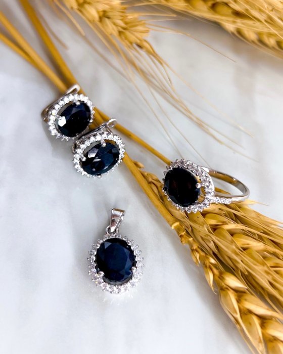 Подвеска Серебряные крылья (Арт.231361121_korundsapf_kubcirkonii)