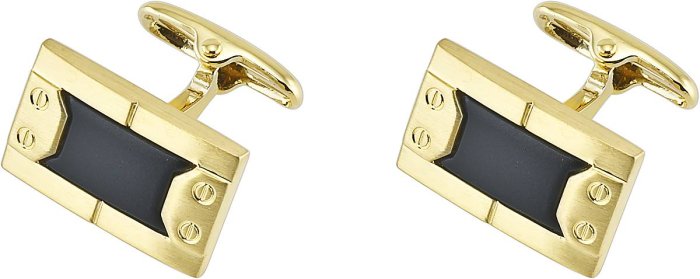 Запонки из ювелирного сплава с смолой (Арт.2-b-1031-11-e)