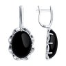 Серьги из серебра с агатами (Арт.94-320-01916-1)