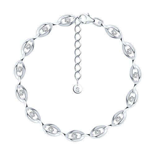 Браслет из серебра с фианитами (Арт.94051584)