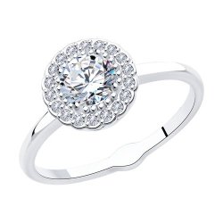 Кольцо из серебра с фианитами (Арт.94-110-00600-1)
