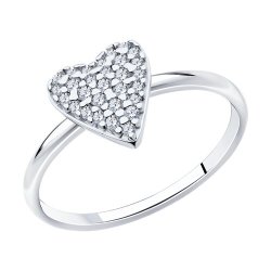 Кольцо из серебра с фианитами (Арт.94014053)