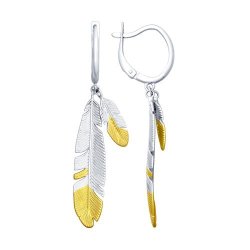 Серьги из золочёного серебра (Арт.94022703)