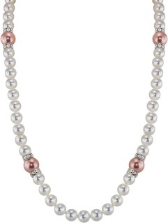 Ожерелье серебро с жемчугом и куб. цирконием «Romantic 1S» Rivoli (арт.102L-SR5-1-14)