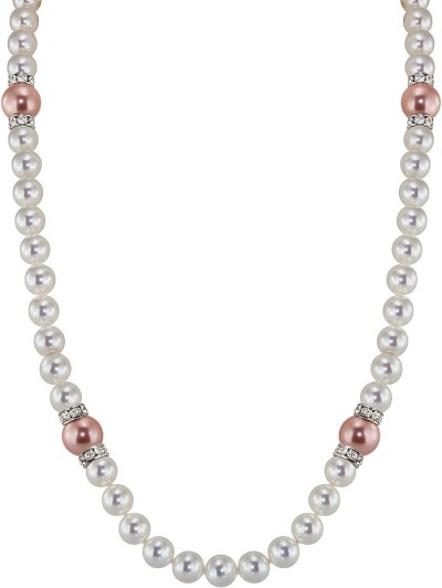 Ожерелье серебро с жемчугом и куб. цирконием «Romantic 1S» Rivoli (арт.102L-SR5-1-14)