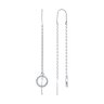 Серьги из серебра с фианитами (Арт.94026609)