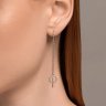 Серьги из серебра с фианитами (Арт.94026609)