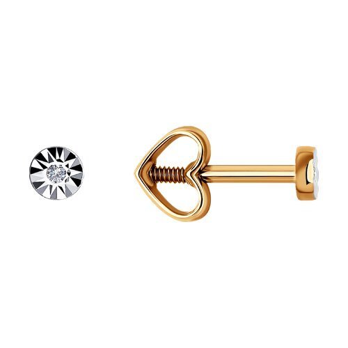 Серьги из золота с бриллиантами (Арт.51-222-01076-2)