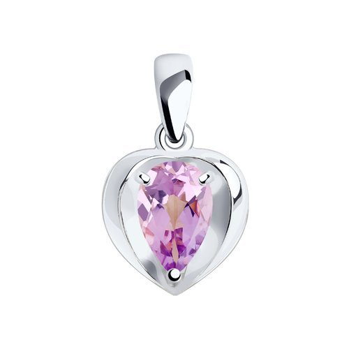 Подвеска из серебра с аметистом (Арт.94-330-00761-2)