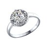 Кольцо из серебра с фианитом (Арт.94010497)