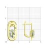 Серьги золотые пробы 585 с празиолитом (Арт.72-00334-2)