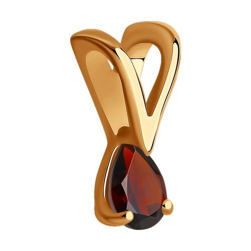 Подвеска золотая пробы 585 с гранатом (Арт.51-330-01312-2)