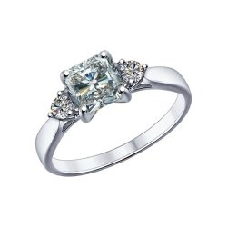 Кольцо из серебра с фианитами (Арт.94013715)