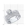 Кольцо из серебра с фианитами (Арт.94013815)
