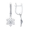 Серьги из серебра с фианитами (Арт.94022570)