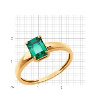 Кольцо золото 585 с изумрудом «Эсмеральда» Соколов (арт.716355)