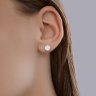 Серьги из белого золота с бриллиантами выращенными (Арт.9020111-3-5)