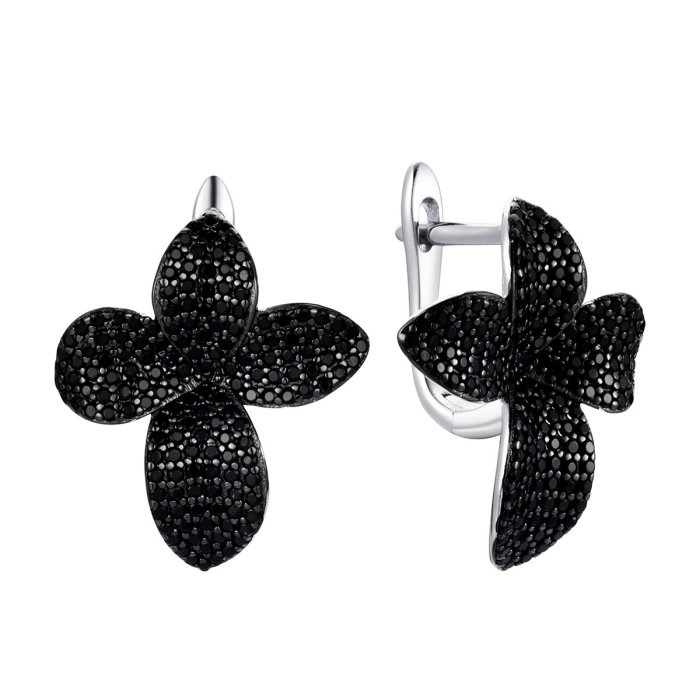 Серьги из серебра с шпинелью (Арт.cz-e01803-x-wb-x-x-b)