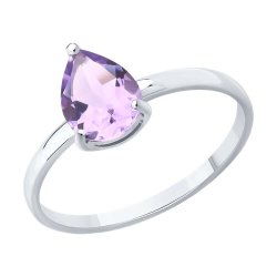 Кольцо из серебра с аметистом (Арт.92014659)