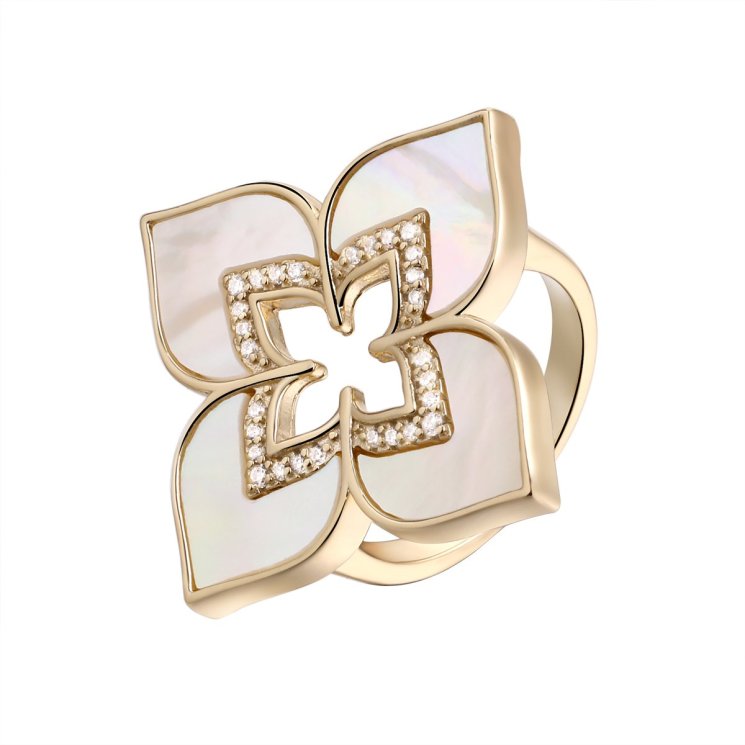 Кольцо из серебра с жемчугом и фианитом (Арт.cz-r03992-x-l-pn-x-w)
