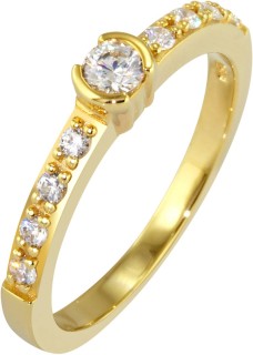 Кольцо с кубическим цирконием «Bridal Shine» из серебра, Breuning (арт.4105394)