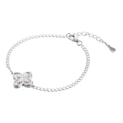 Браслет из серебра с жемчугом и фианитом (Арт.pi-b03994-x-w-pn-x-w)