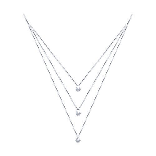 Колье из серебра с фианитами (Арт.94070615)