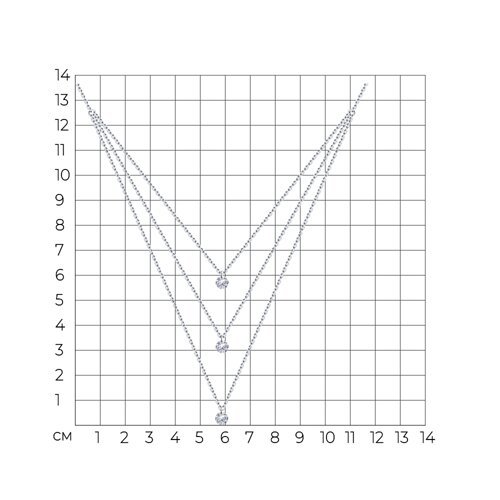 Колье из серебра с фианитами (Арт.94070615)