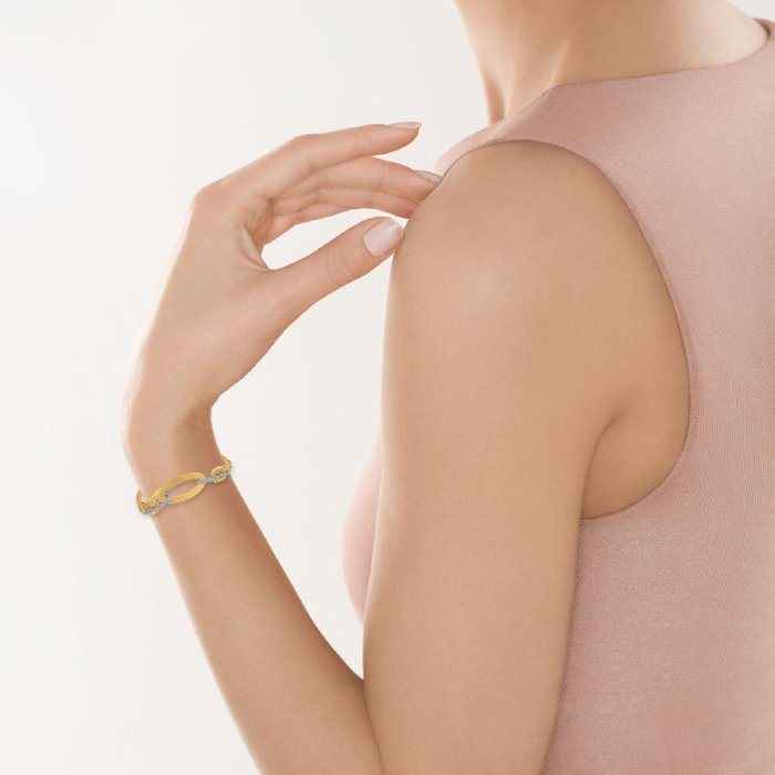 Браслет из золота с бриллиантом (Арт.br12d-2_wj)