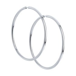 Серьги конго из серебра (Арт.94140045)
